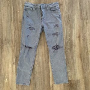 AE slim fit gray jeans